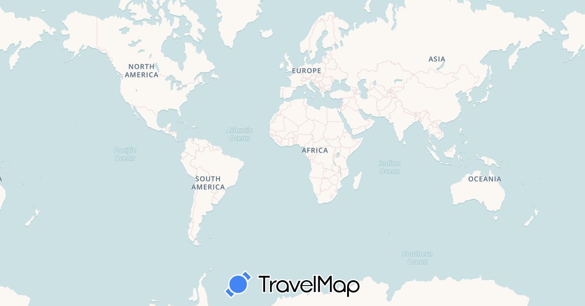 TravelMap itinerary: driving, hiking in Spain (Europe)